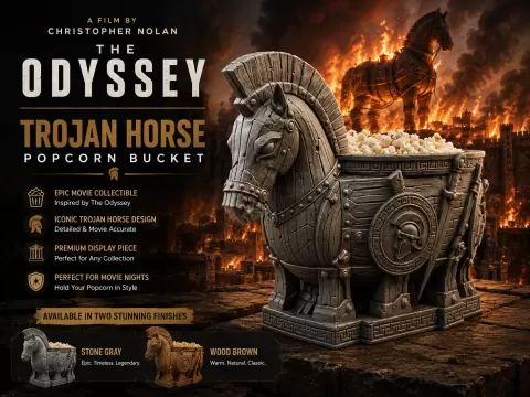 Trojan Horse Popcorn Bucket - The Odyssey