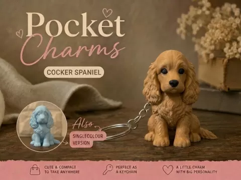 Cocker Spaniel Keychain Pocket Charms