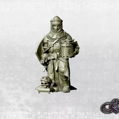 "Knight of the Catacomb Cross - Dark 14th century" by Ezipion Digital Store