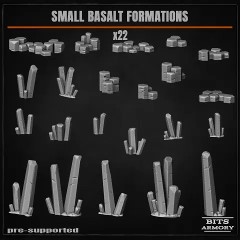 Small basalt formations — Basing & Scenery Bits by Bits Armory