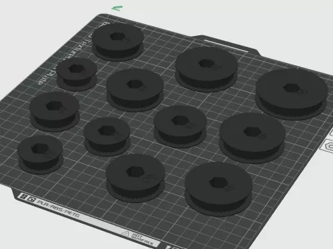3mm Belt Pulleys for 0.5 Hex Shaft