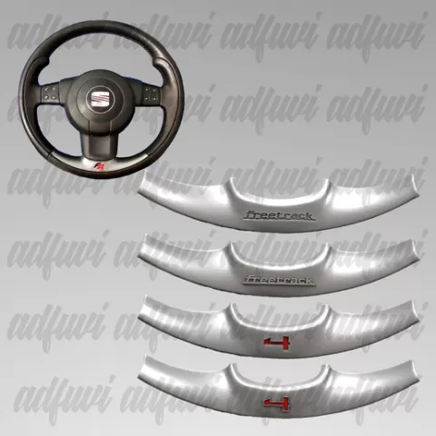 STEERING WHEEL TRIM SEAT FREETRACK logos // ALTEA // LEON // IBIZA // CORDOBA // ALTEA FREETRACK // TOLEDO.