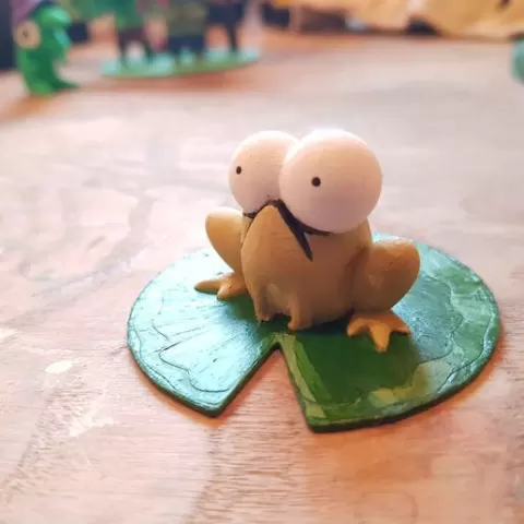 Frog on its lily pad