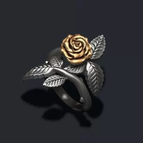 Rose ring 3D print model