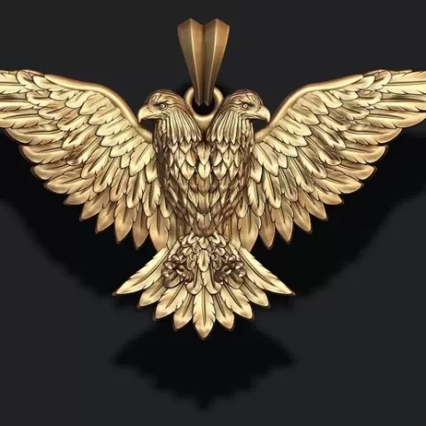 two-headed eagle pendant 3D print model