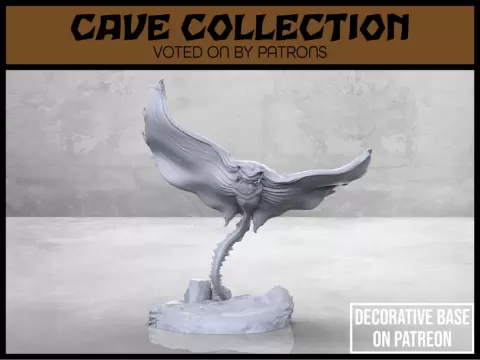 Manta Cave Bat - Version 1 - Tabletop Miniature - M3DM