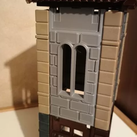 Playmobil Castle Burg Castillo Gothic church tower window,Ventana de la torre de la iglesia gótica,Gotisches Kirchturmfenster, compatibile playmobil 3666 sett