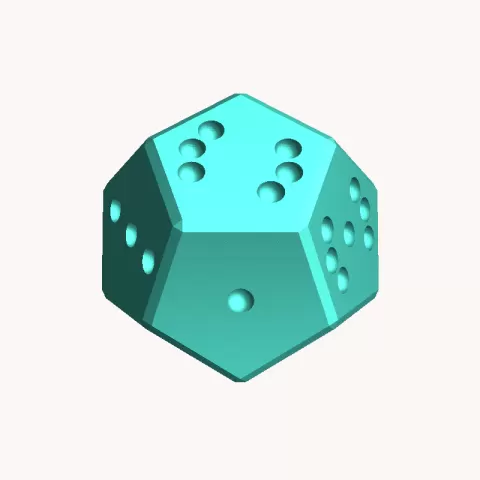 12 sided die