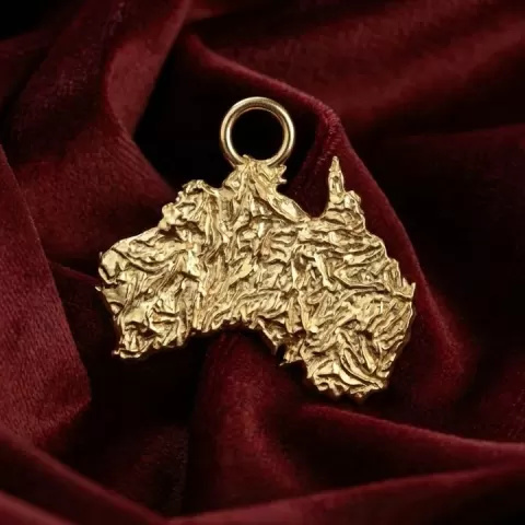 Australia “Topographic Map Pendant” by 3dmodelgallery