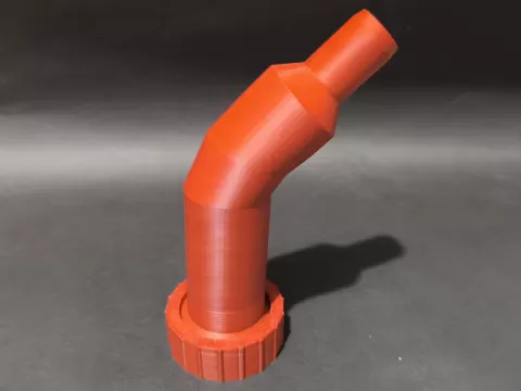 IBC Tank Angled Spout to 1" Hose Adapter