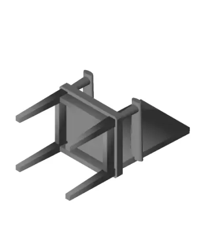 Chair with solid backrest.obj