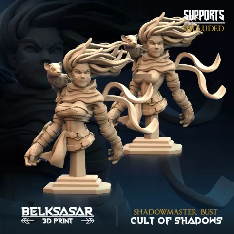 Shadowmaster Bust Topless and Normal by Belksasar