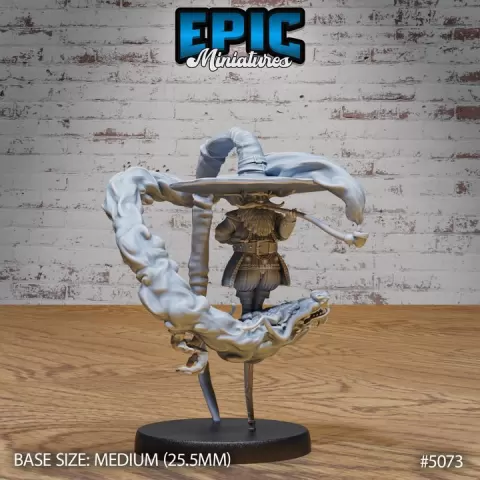 Gnome Wizard Flying / Small Humanoid Race / Nature Spirit Spellcaster / Halfling Sorcerer Settler / Mysterious Magic Colonist / Goblin Worker / Goblinoid Woodland Warrior / Forest Village Encounter by Epic-Miniatures