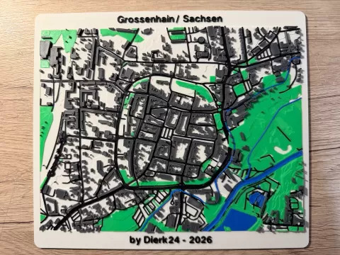 3D-Karte von Großenhain/ Sachsen