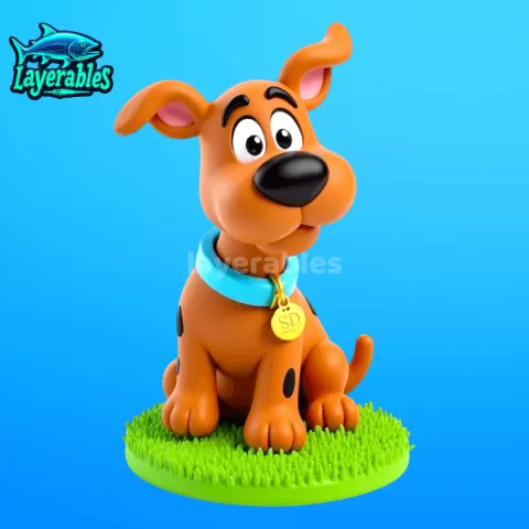 Scooby Doo 3D Printer Model - STL File - Cartoon Dog Collectible - Mystery Pup Statue - Fan Art 3D P