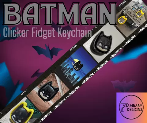 Batman Clicker Fidget and Keychain
