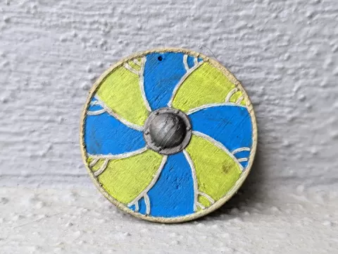 Viking shield keychain