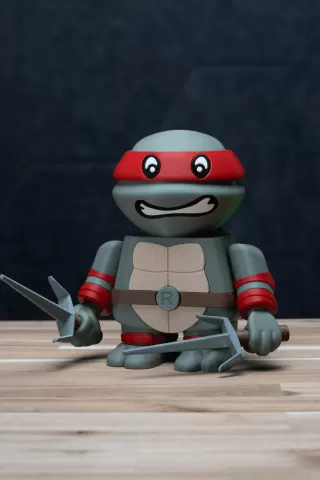 Raphael - FREE Teenage Mutant Ninja Turtles Kit | No Supports, No AMS, No Glue