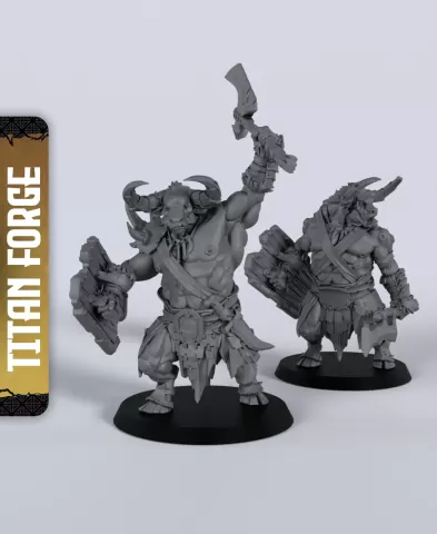 Dark Wood Minotaurs - With Free Dragon - 5e DnD Inspired for RPG and Wargamers