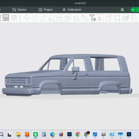 1986 FORD BRONCO II, hollow shell body, scale detailed model, rc, truck, crawler, scale, build, display, resin or fdm 3d print, stl file