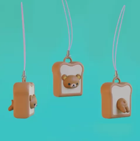 Rilakkuma Bread Keychain - lucia r