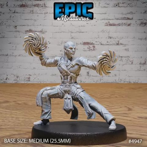 Monk Adventurer Male Chi / Shaolin Fighter / Humanoid Buddhism Priest / Eastern Human Warrior / Kung Fu Master / Chinese Folk / Temple Guard / Buddhist Monastery / Iron Fist Army / Asia Encounter by Epic-Miniatures