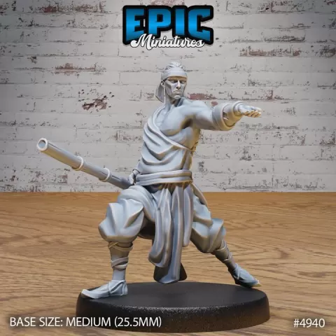 Martial Arts Monk Provoke / Buddhism Priest / Shaolin Fighter / Legendary Chinese Lord / Kung Fu Master / Ancient Temple Guard / Human Warrior / Buddhist Monastery / Mystical Eastern Humanoid / Iron Fist Army / Asia Encounter by Epic-Miniatures