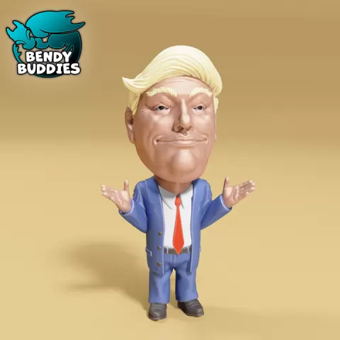 President Donald J. Trump / Collectible Figure / Decoration Statue / Head Of State Sculpture by Bendy Buddies
