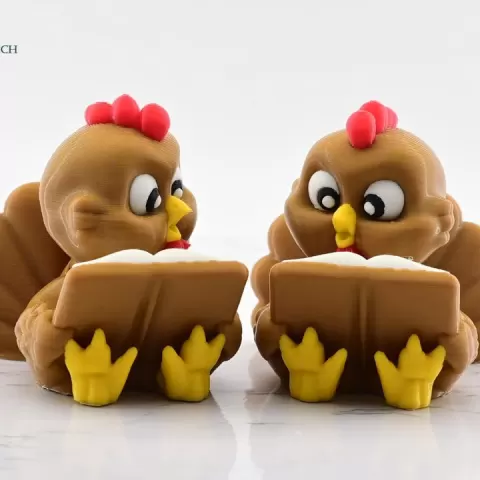 Cobotech Twisty Baby Turkey Reading - Thanksgiving turkey - Unique Gifts - Turkey Decor - Fall Decor - Thanksgiving Decor by Cobotech