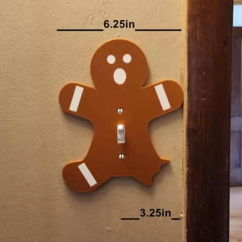 Gingerbread Man Light Switch Cover