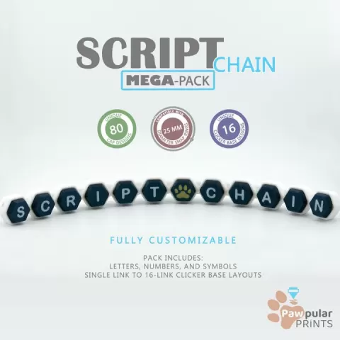 Script Chain MEGA-Pack - Fidget Keychain [Private Use Only] by Pawpular Prints