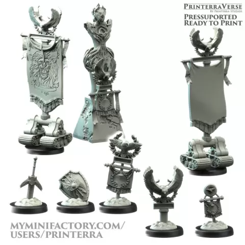 040 ROMANUS Scatter Terrain and Imperial Objective by Printerra Studios