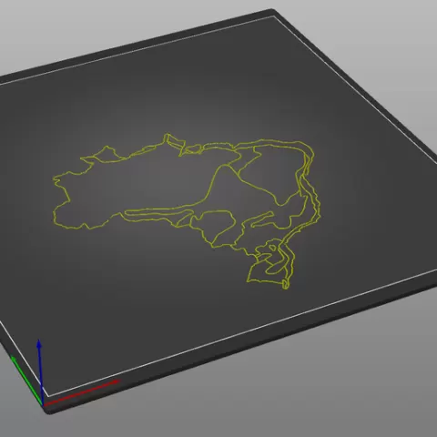 Tactile image: Brazil's vegetation map