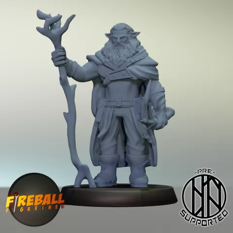 Thalion, Male Wood Elf Archdruid of the Moon by Fireball Figurines