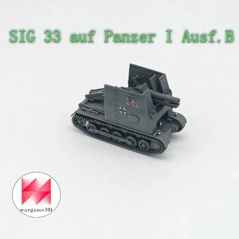 15 cm sIG 33 auf Panzer I Ausf.B (Sd.Kfz.101) - Sturmpanzer I Bison (Germany, WW2) by Wargame3d