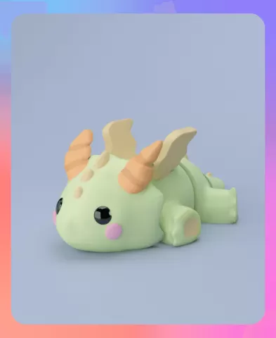 3D Flexi Baby Dragon Keychain
