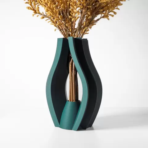 The Krono Vase, Modern and Unique Home Decor for Dried and Preserved Flower Arrangement | STL File