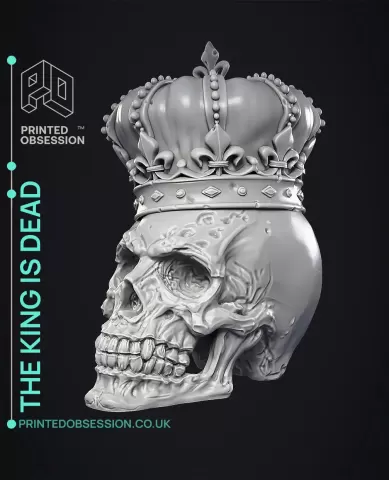 Skull with Crown - Home Decor