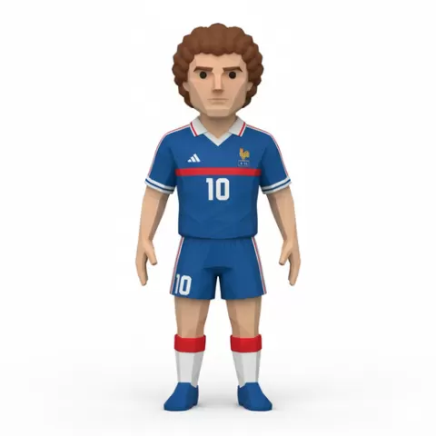 Michel Platini, football, soccer, player, athlete, sport, goal, dribble, striker, jersey, collectible
