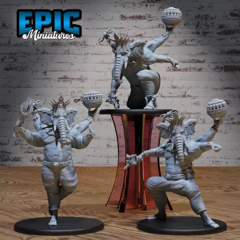 Elephant God Avatar Set / Ancient Asian Deity / Majestic Warrior / Myth God / Legendary Leader / Monk Encounter by Epic-Miniatures