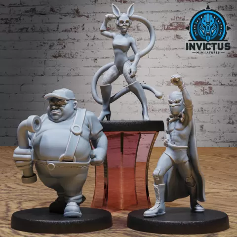City Villains Set / Street Thugs / Masked Fighter / Invasion Army / Cyberpunk Warrior / Trooper Attack / Evil Settler / Sci-Fi Encounter by Epic-Miniatures
