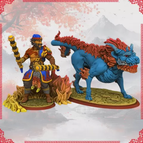 Fire Warrior / Foo Lion Pack by MiniaturesCraze