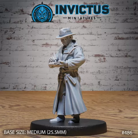 Detective Notes / Cyberpunk Humanoid Hero / Justice Seeker / Galactic Officer / Space Headhnunter / Cosmic War Alien / Star Battle Army Warrior / Heroic Valiant / Sci-Fi Encounter by Epic-Miniatures