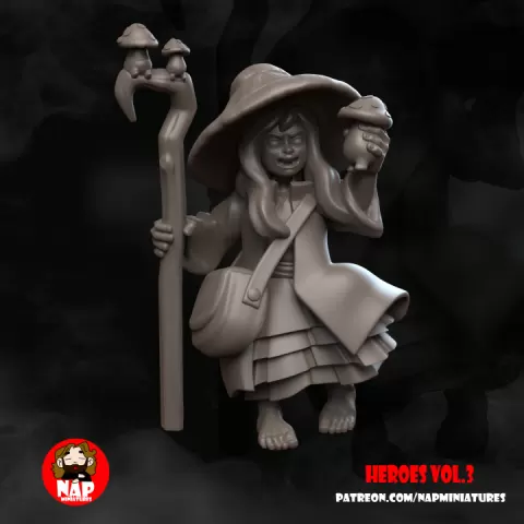 Child Druid of Spores by Nap Miniatures by Nacho Nogués Requena