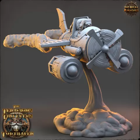 Pilot Grumman Focke in Red Dragon Fighter - The Tenacious Tinkerers of Todthaven by Daybreak Miniatures