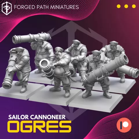 Ogre Sailor Cannoneers - ForgedPathMiniatures