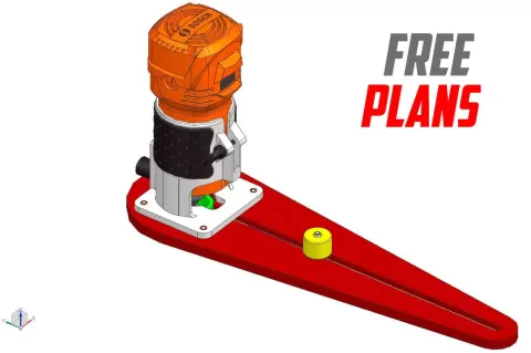 Router compass adjustable circle jig
