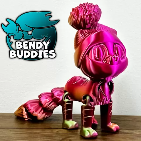 Catsi Kitten Hat / Cat Articulated / Print-in-Place Creature / Cute Feline Beast / Fantasy World Beast by Bendy Buddies