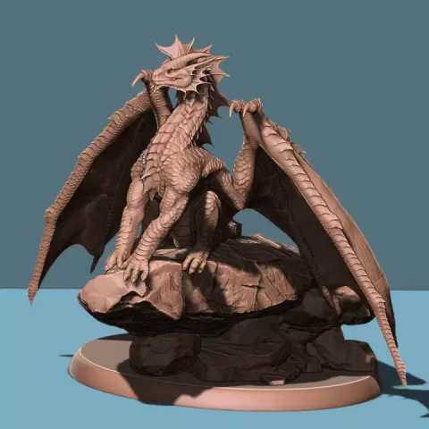 Adult Silver Dragon by Little Shop of Sigil