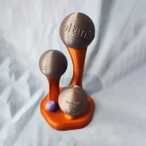 Customizable petanque cup trophy, without holders